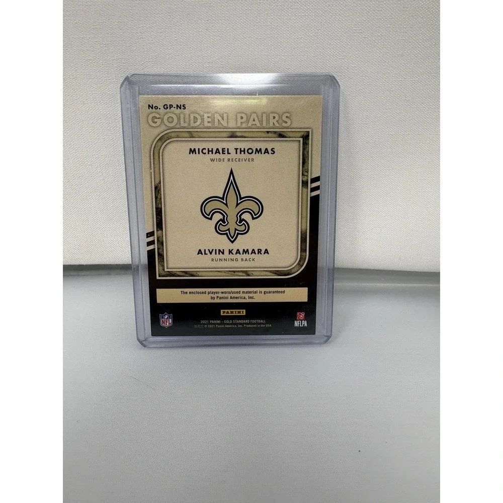 2021 Gold Standard Golden Pairs Michael Thomas Alvin Kamara Patch
